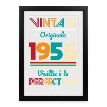 1956 – Vintage – Aged to perfection - Framed poster (27 × 37 cm) - black - Front