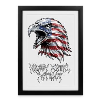 Heavy Metal Patriot Adler USA - Framed poster (27 × 37 cm) - black - Front