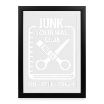 Junk Journal Club Cut Glue Create - Framed poster (27 × 37 cm) - black - Front