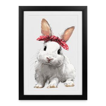 Nœud de lapin - Affiche encadrée (27 × 37 cm) - noir - Devant