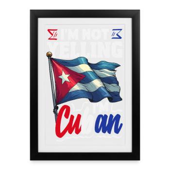 Cuba Pride & Home - Design du drapeau de Cuba - Affiche encadrée (27 × 37 cm) - noir - Devant
