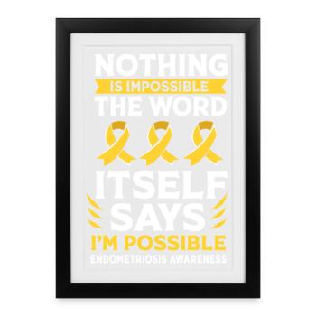 Endometriosis - Framed poster (27 × 37 cm) - black - Front