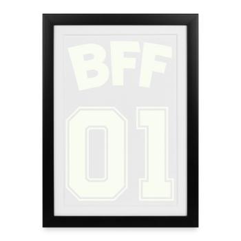 bff_01_best_friends- - Framed poster (27 × 37 cm) - black - Front