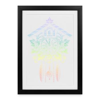 cuckoo clock - Framed poster (27 × 37 cm) - black - Front