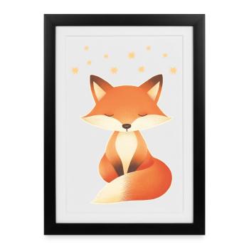 Fox Stars - Framed poster (27 × 37 cm) - black - Front