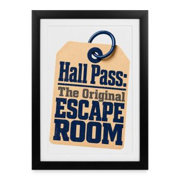 Pass Hall Humor pour Enseignants, La Salle d’Évasion Originale - Affiche encadrée (27 × 37 cm) - noir - Devant