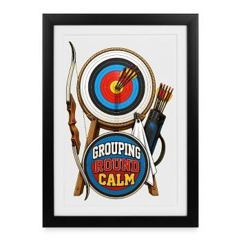 REGROUPEMENT DU CALME - Affiche encadrée (27 × 37 cm) - noir - Devant