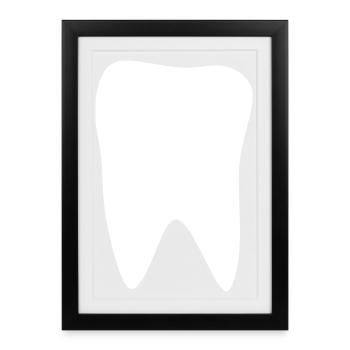 Tooth, Teeth, Dentist - Framed poster (27 × 37 cm) - black - Front