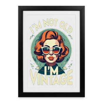 vintage Lady - Framed poster (27 × 37 cm) - black - Front