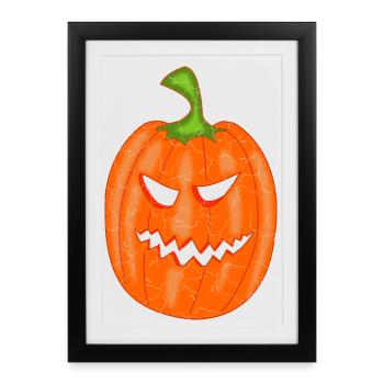 Pumpkin Halloween - Framed poster (27 × 37 cm) - black - Front