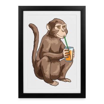 Monkey Juice - Framed poster (27 × 37 cm) - black - Front