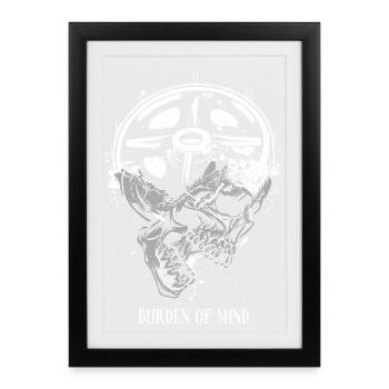 Burden of Mind Skull Wheel - Framed poster (27 × 37 cm) - black - Front