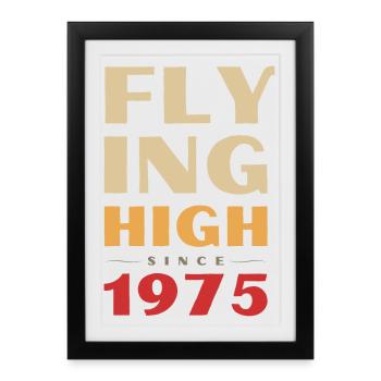 Flying high since 1975 - Framed poster (27 × 37 cm) - black - Front