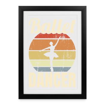 Vintage Ballet Dancer - Framed poster (27 × 37 cm) - black - Front