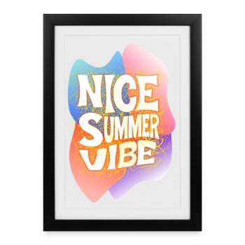 Belle ambiance estivale - Affiche encadrée (27 × 37 cm) - noir - Devant