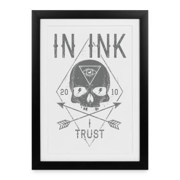 Dans Ink I Trust - Affiche encadrée (27 × 37 cm) - noir - Devant