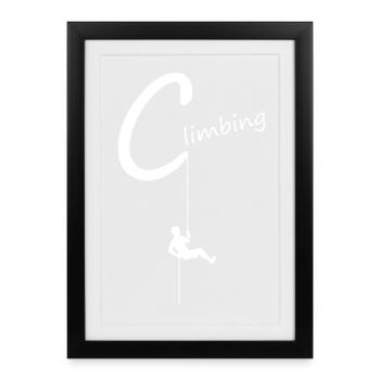 Aventure d’escalade dans le grand C - Affiche encadrée (27 × 37 cm) - noir - Devant