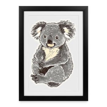 Koala - Framed poster (27 × 37 cm) - black - Front
