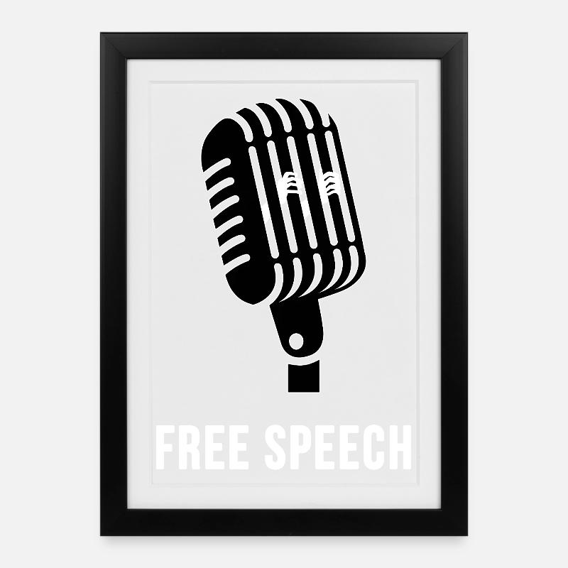 Liberté d'expression - Affiche encadrée (27 × 37 cm) - noir