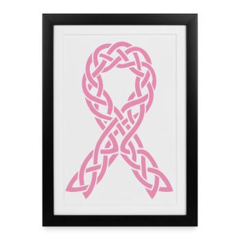 Pink Celtic Anticancer Tape - Framed poster (27 × 37 cm) - black - Front