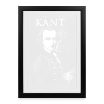 Kant Portrait in Bold Monochrome - Framed poster (27 × 37 cm) - black - Front