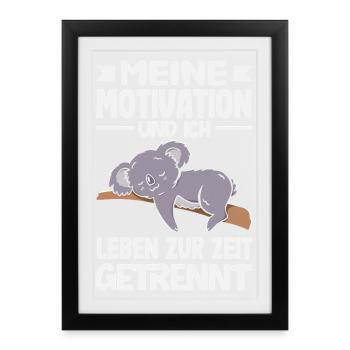 My motivation and I - currently separated - Framed poster (27 × 37 cm) - black - Front