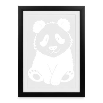 Bear Bear Panda Bear T-shirt Gift - Framed poster (27 × 37 cm) - black - Front