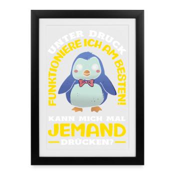 I function best under pressure - Framed poster (27 × 37 cm) - black - Front