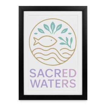 Eaux sacrées (Heilige Wasser) - Affiche encadrée (27 × 37 cm) - noir - Devant