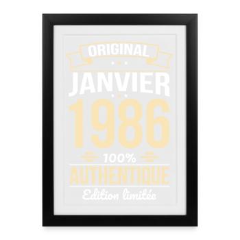 40th Anniversary - Original - January 1986 - Framed poster (27 × 37 cm) - black - Front