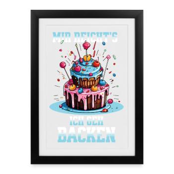 Baking Baker Baking Queen Baking Fairy Cake Cake - Framed poster (27 × 37 cm) - black - Front