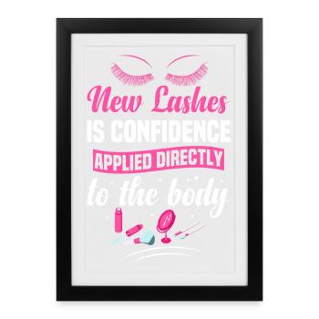 Technicien en cils cosmétologue - Affiche encadrée (27 × 37 cm) - noir - Devant