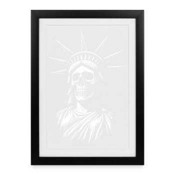 Statue of Liberty Skull Crown - Framed poster (27 × 37 cm) - black - Front