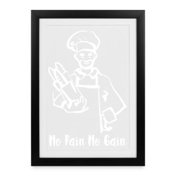 Bread Bakery Humor Baker - Framed poster (27 × 37 cm) - black - Front