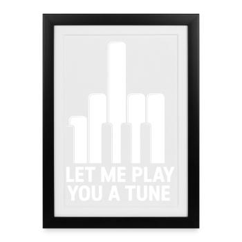 Laisse-moi te jouer un air de clavier de piano - Affiche encadrée (27 × 37 cm) - noir - Devant