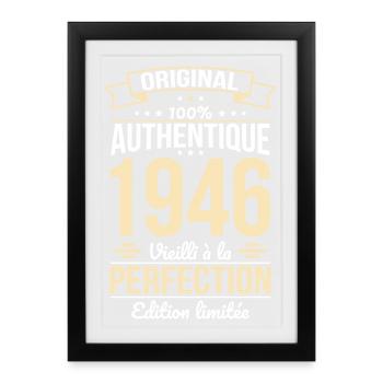 1946 – Aged to Perfection – Limited Edition - Framed poster (27 × 37 cm) - black - Front
