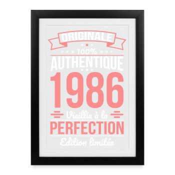 1986 – Aged to perfection – Limited edition - Framed poster (27 × 37 cm) - black - Front