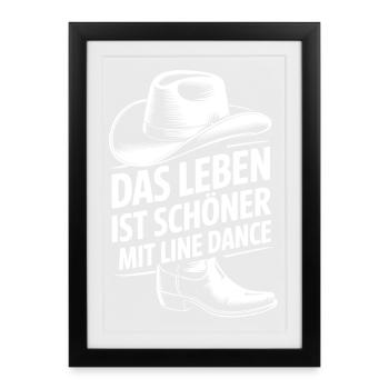 Life is more beautiful with line dancing - Framed poster (27 × 37 cm) - black - Front