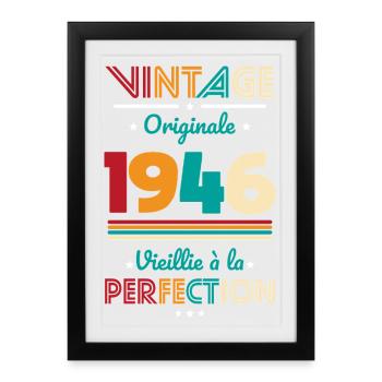 1946 – Vintage – Aged to perfection - Framed poster (27 × 37 cm) - black - Front