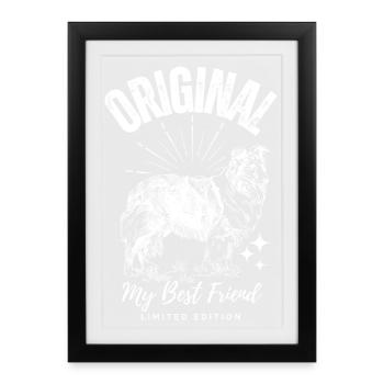Chien Original Mon Meilleur Ami - Affiche encadrée (27 × 37 cm) - noir - Devant