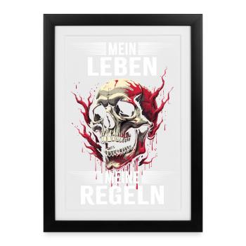 My Life - My Rules - Framed poster (27 × 37 cm) - black - Front