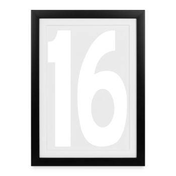 16 Seize - Affiche encadrée (27 × 37 cm) - noir - Devant
