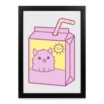 Un design de package mignon - Affiche encadrée (27 × 37 cm) - noir - Devant