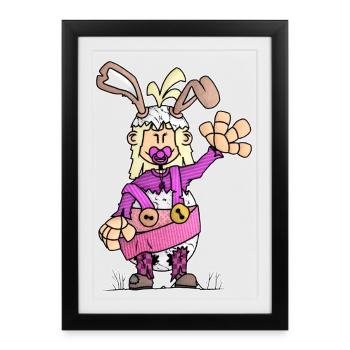 Tida - the Turbo Cardboard Egg / - Framed poster (27 × 37 cm) - black - Front