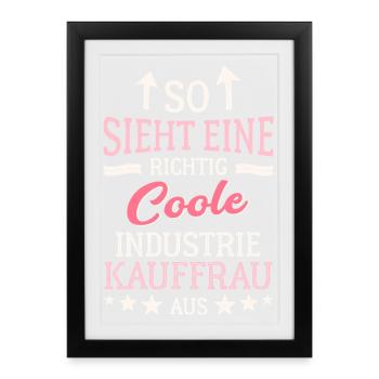 Employé industriel cool - Affiche encadrée (27 × 37 cm) - noir - Devant