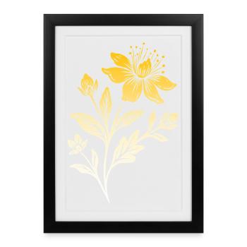St. John's Wort for Midsummer Litha - Framed poster (27 × 37 cm) - black - Front