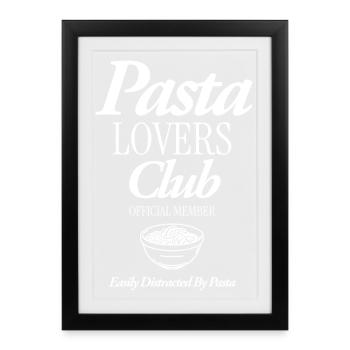 Pasta Lovers Club - Framed poster (27 × 37 cm) - black - Front