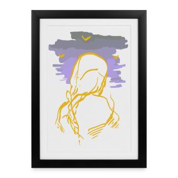 sorcière - Affiche encadrée (27 × 37 cm) - noir - Devant