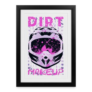 Motocross Helmet - Dirt Bike - Framed poster (27 × 37 cm) - black - Front