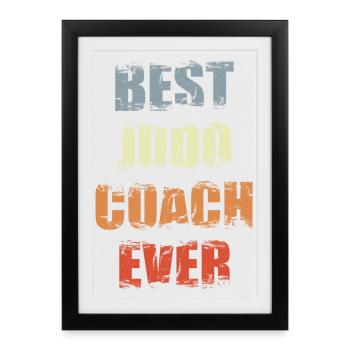 Entraîneur de judo - Affiche encadrée (27 × 37 cm) - noir - Devant